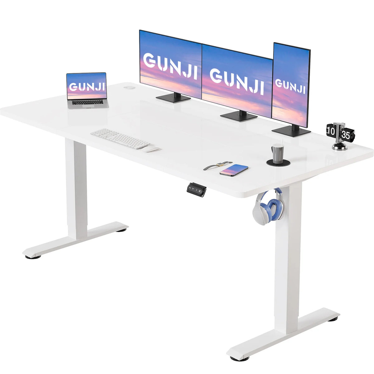 Bureau assis-debout dans un intérieur
