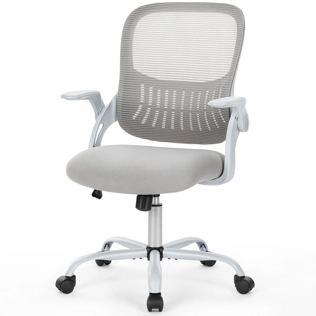 Chaise Ergonomique Essentiel — Gris — vue de trois quarts sur fond blanc