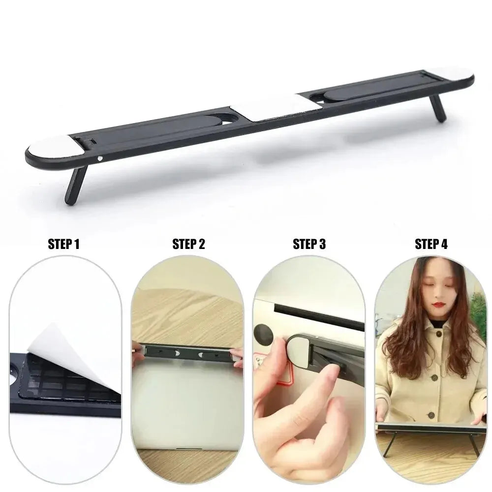 Support ordinateur portable en situation sur un bureau