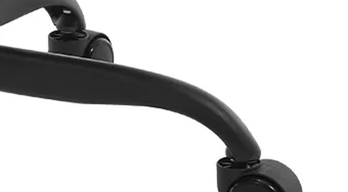 Chaise Ergonomique Confort — Noir simili cuir — base métal 5 branches et roulettes PU