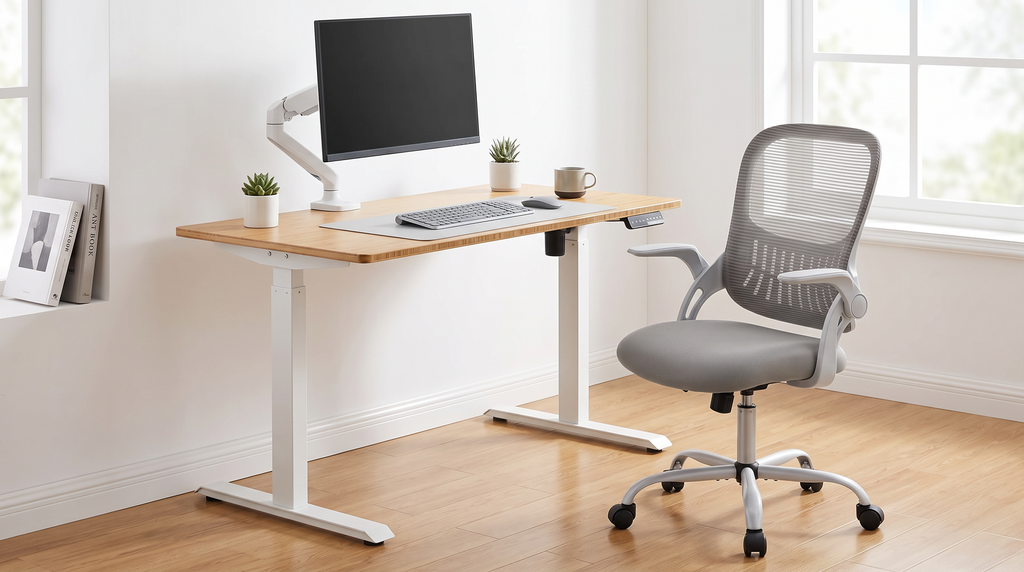Chaise Ergonomique Essentiel Gris - Bureau Assis-Debout