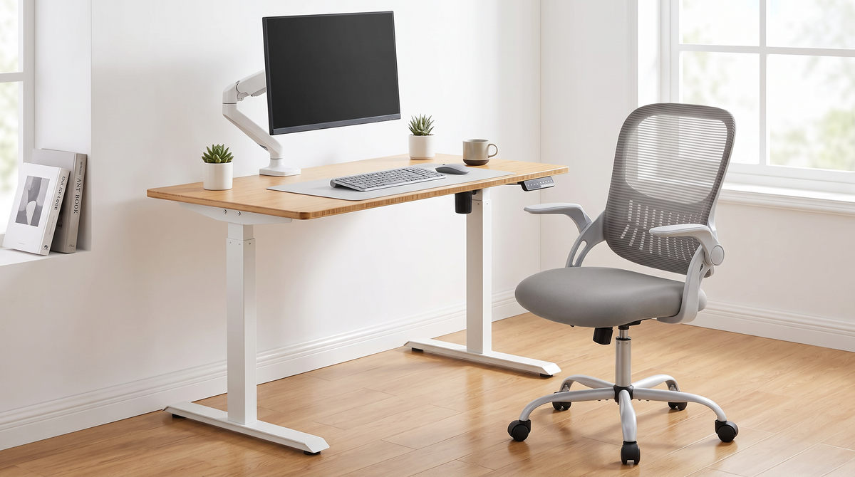Chaise Ergonomique Essentiel Gris - Bureau Assis-Debout
