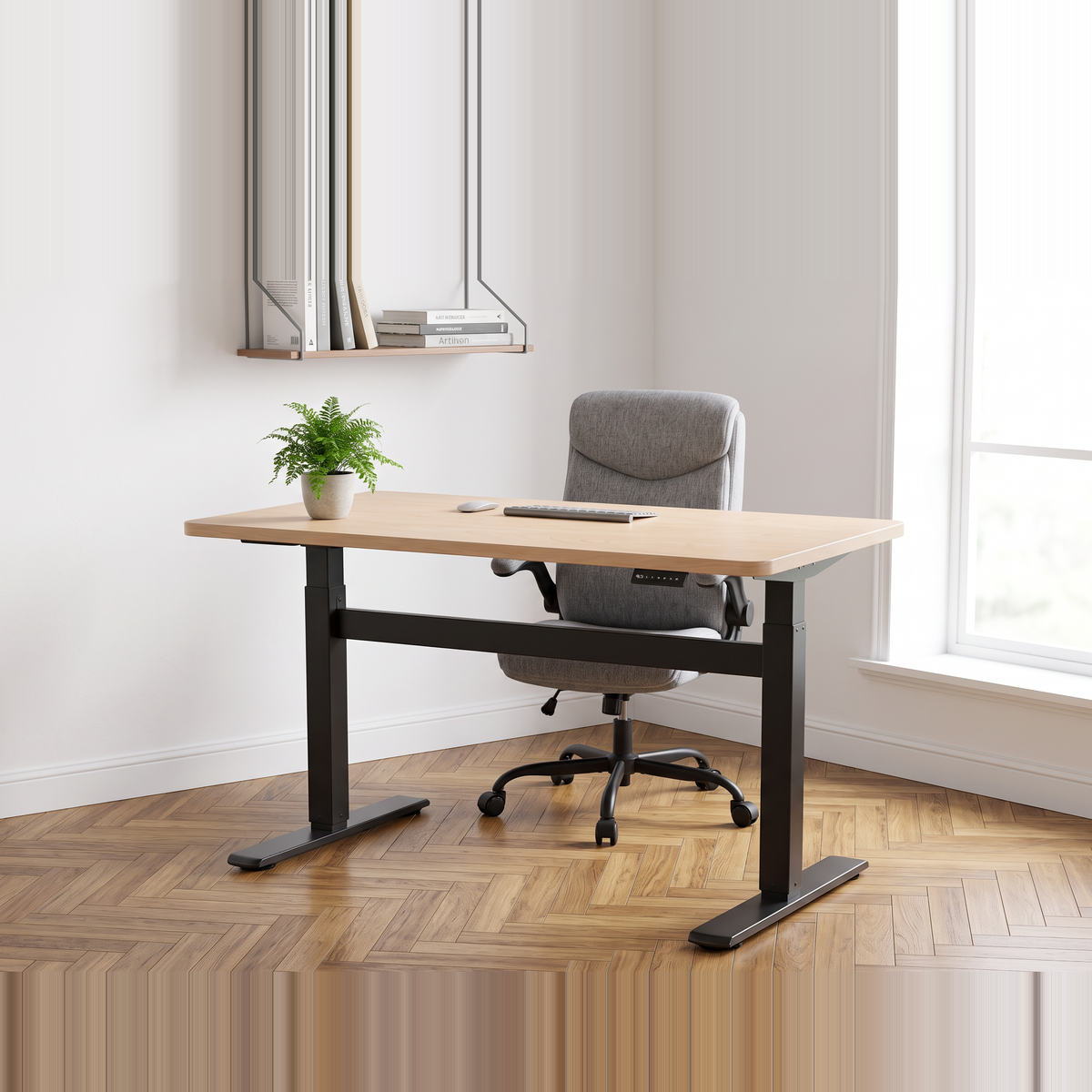 Bureau Essentiel — Assis-Debout Électrique avec Prise USB