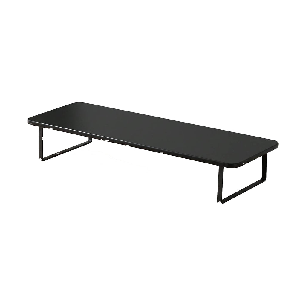 Rehausseur d'écran noir design industriel, fond blanc