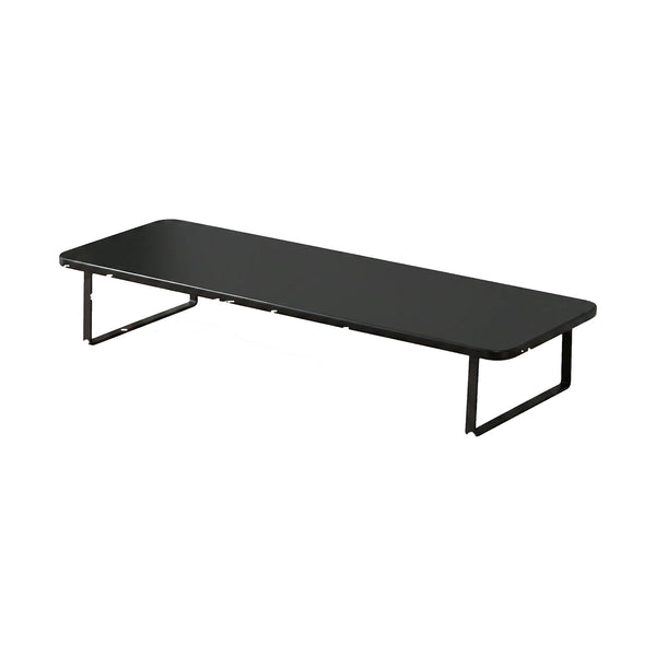 Rehausseur Écran Cadre Métal — Plateau Bambou ou Noir, Design Industriel