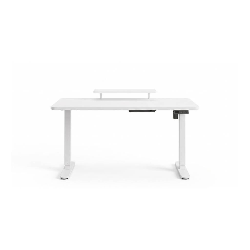 Bureau Signature — Assis-Debout Électrique 160×70 cm avec Étagère Écran Intégrée