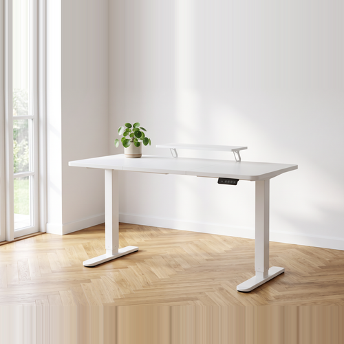 Bureau Signature — Assis-Debout Électrique 160×70 cm avec Étagère Écran Intégrée